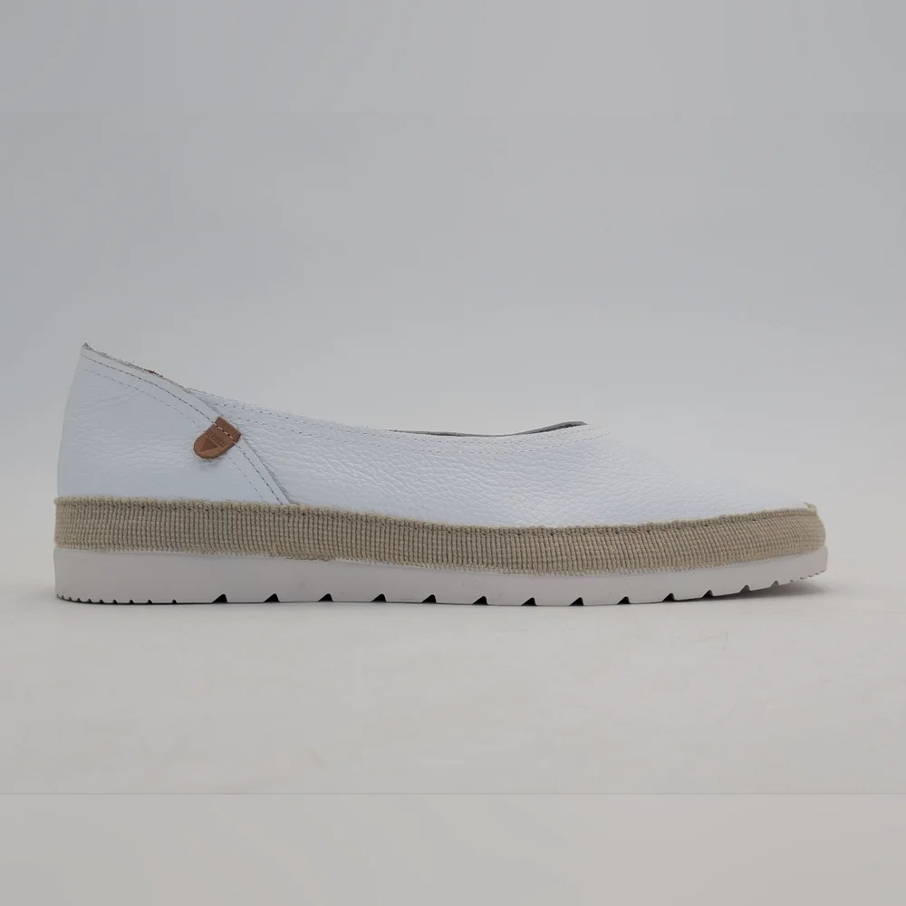 Verbenas Noelia Women Sz 10 Made in Spain Espadrilles White Leather